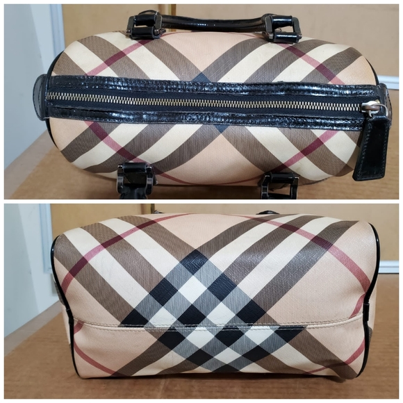 Burberry Beige/Black Nova Check PVC Chester Boston Bag - Picture 9 of 16